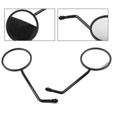 Universal Motorcycle Bike Scooter Black Rearview Side Mirrors 10mm ATV/E-BIKE