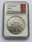 2026 American Silver Eagle ASE NGC MS69 Red Book Label 1 oz .999 Fine Silver