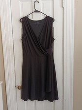 41 Hawthorn - Black Dress Size XL  - Tristana Essentials Knit Faux Wrap Dress B4