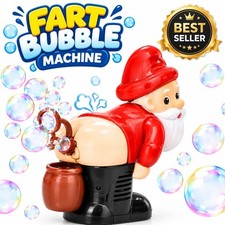 SANTA CLAUS FART BUBBLE MACHINE TOY ORNAMENTS - FUNNY CHRISTMAS PARTY GIFT UK