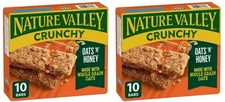 Nature Valley Crunchy Granola Bars, Oats 'n Honey, 5ct, 230g (2 Pack)