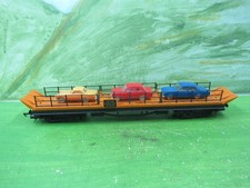 Hornby R126 car transporter complete with three cars and all handrails