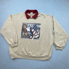 Vtg Ginnis Girl Beige Sweatshirt Women’s Sz 2XL Pullover Graphic Made In USA
