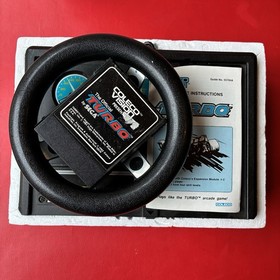 Coleco Vision Expansion Module 2: Turbo Steering Wheel Set - CIB Complete In Box