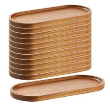 Wood Serving Trays Charcuterie Boards Oval Wooden Plates Wood Serving Platter...