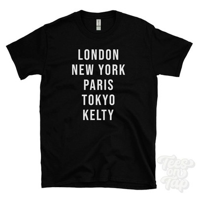 LONDON NEW YORK PARIS TOKYO KELTY LUSTIGES T-SHIRT fife scotland