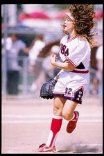 Michelle Smith USA throws a pitch v Southern California Select tea- Old Photo 1