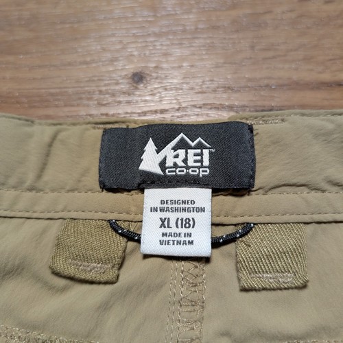REI Sahara Convertible Wanderhose Kinder XL (18) beige leicht Nylon Cargo - Bild 6 von 15
