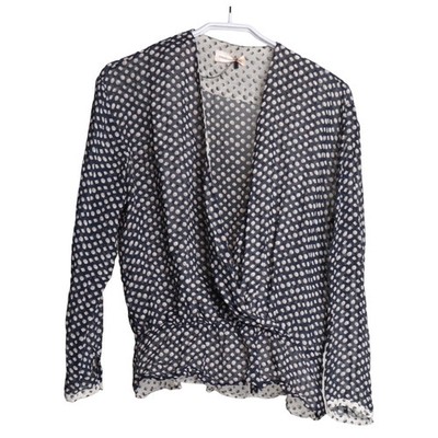 Custommade, Bluse, Größe: 36, EDMA, Blau/Weiß/Beige, Seide/Viskose #Sz9