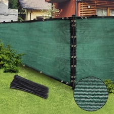 Green 6FT X 50FT Outdoor Privacy Screen Fence & Mesh Shade Net Cover, Ideal f...