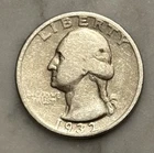 1932-P Washington Quarter - F - Fine - 90% Silver