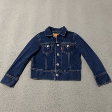 Vintage Levis Type 1 Iconic Jacket Girls Medium Blue Jean Denim Western Cowgirl
