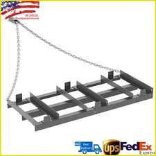 4/6/8 FT Drag Harrow Driveway Grader Tow Behind Rake Land Leveler with 6FT Chain