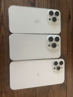 Apple iPhone 15 Pro, iPhone 13 Pro, iPhone 12 Pro Max. Lot Of 3 Phones