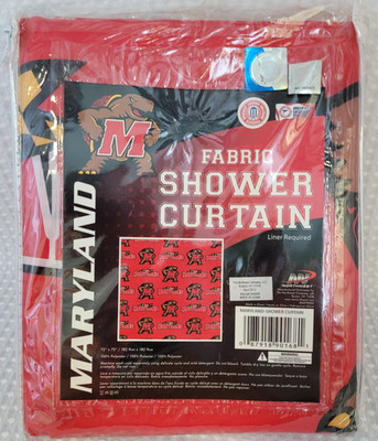 Northwest Maryland Terrapins Fabric Shower Curtain 100% Polyester -72''x72''- NIP
