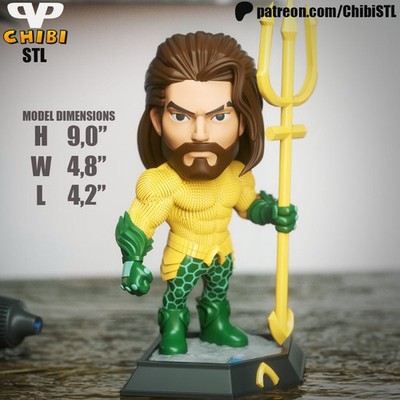 Aquaman - Unassembled and Unpainted Garage Kit - Model Designed by Chibi STL
