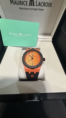 Maurice Lacroix AIKON Tide Orange Dial Black/Orange Rubber  display picture 3