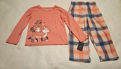 NWT Cuddl Duds Woodland Animals Pajamas PJs 2PC 4/5 XS Girls