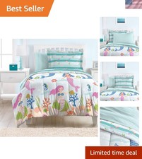 Kids 5-Piece Complete Set Easy-Wash Super Soft Microfiber Comforter Bedding, ...