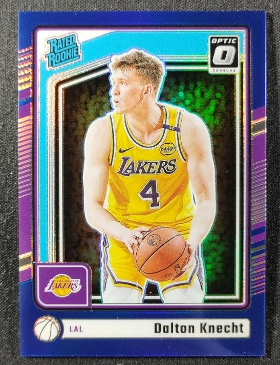 Dalton Knecht 2024-25 Panini Donruss Optic Rated Rookie Blue Prizm 39/49 #256