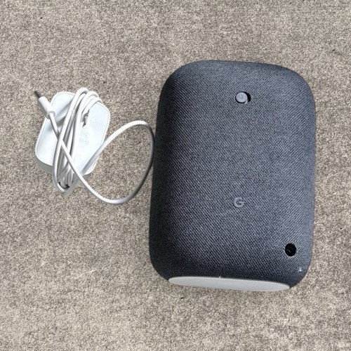 Google Nest Audio Smart Speaker Gray Wi-Fi Bluetooth Google Assistant w/ Adapter