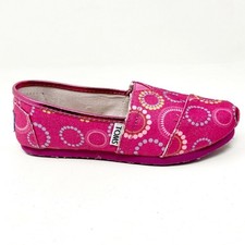 Toms Classics Circles Glitter Youth Slip On Casual Canvas Flat Shoes