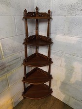 SOLID MAHOGANY  FLOOR STANDING WHATNOT / CORNER DISPLAY UNIT. 3 of 4