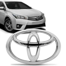Front Grille Emblem Chrome Badge w/Adhesive for 2014-2016 Toyota Corolla