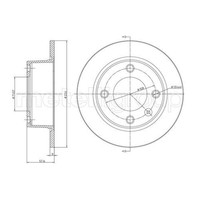 Metelli 2X Bremsscheibe Hinten Ø224 Mm Voll FüR CitroëN Xantia X1 1.8I 16V X1_