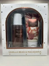 Victoria’s Secret Vanilla Bean & Macadamia Mist&Lotion Gift Set 2.5oz New