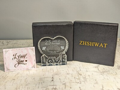 ZHSHWAT 25th Wedding Anniversary Crystal Gifts Years Days Hours