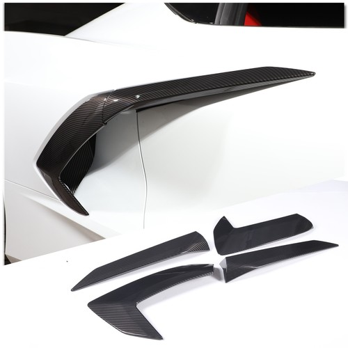 Carbon Fiber Exterior Body Side Air Outlet Cover Trim ABS for Corvette