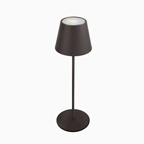 VELAMP Lampada da tavolo LED Ricaricabile, Dimmer touch, bianco + RGB, (e1f) - Foto 1 di 1