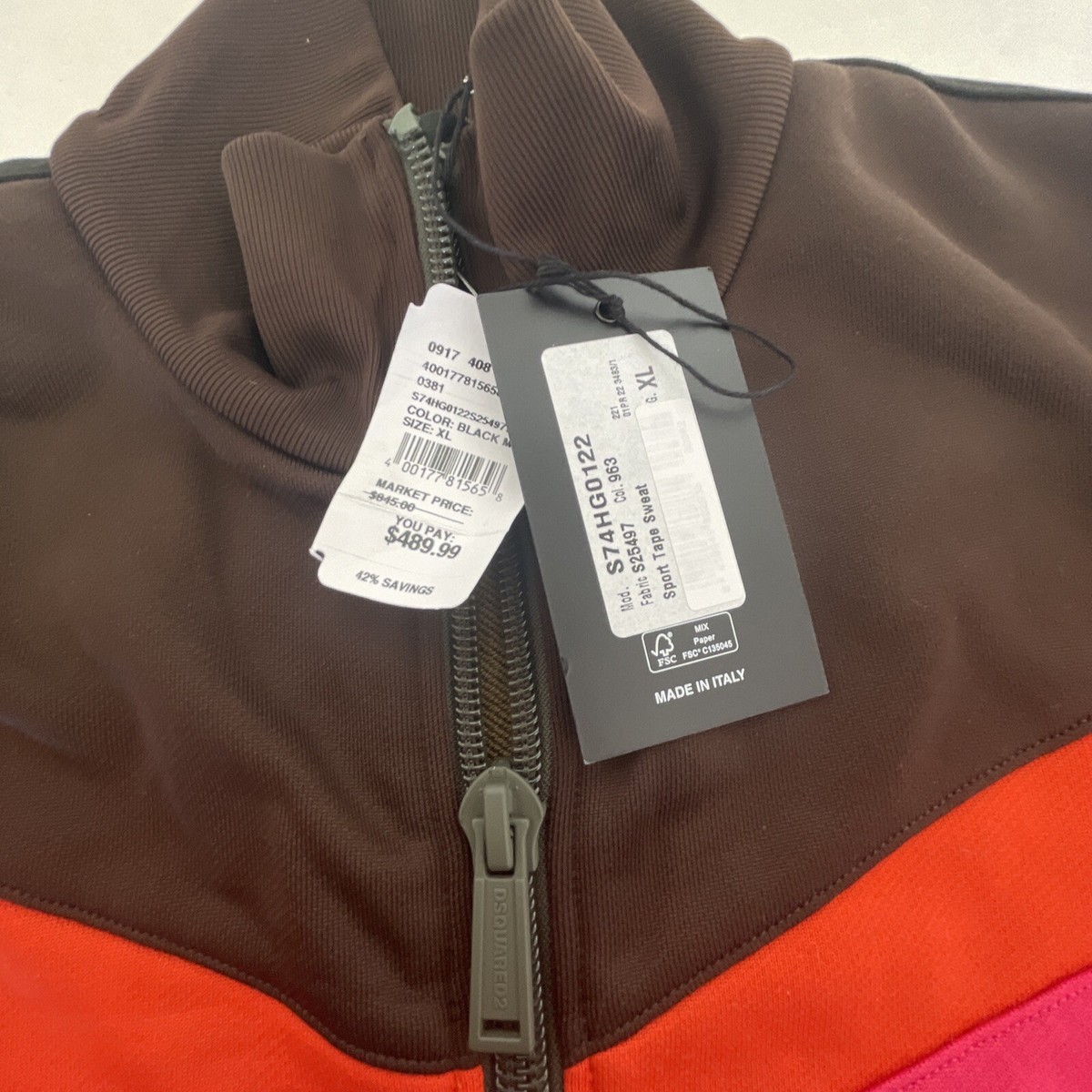 Dsquared2 Colour-Block Panelled Zip-Up Track Jacket MSRP Dsquared2 Colour-Block Panelled Zip-Up Track Jacket MSRP
