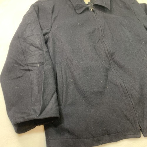LL Bean Wool Jacket Mens Large Black Anchor Navy Sterlingwear Of Boston USA VTG - Picture 2 of 10