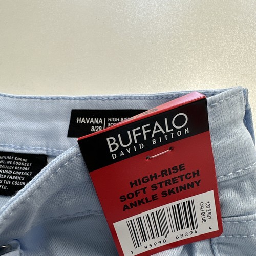 Buffalo Bitton Womens Havana High-Rise Stretch Ankle Jean 8/29 Blue Orange marks - Picture 7 of 14