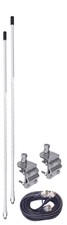 AUMM22-W - 2' White Dual Mirror Mount CB Antenna Kit