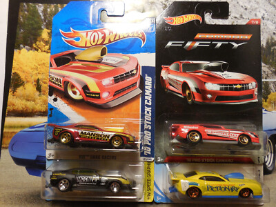 Hot Wheels '10 PRO STOCK CAMARO Lot 4 MOONEYES FIFTY PICTIONARY