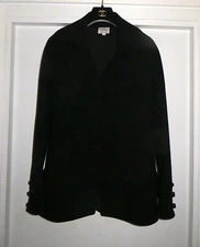 EXQUISITE  RUNWAY VINTAGE VALENTINO  SKIRT AND PEPLUM JACKET WITH BELL SLEEVES