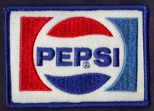 Pepsi Cola Logo Embroidered Sew on Patch 2 7/8 X 2 1/4  New Old Stock Vintage