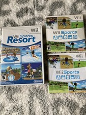 Wii Sports Cardboard Sleeve And Manual ONLY Plus Wii sports Resort Case Only.