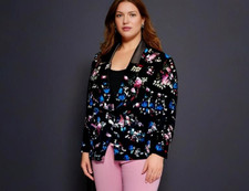 Lane Bryant Velvet Jacket Womens Size 20 Faux...