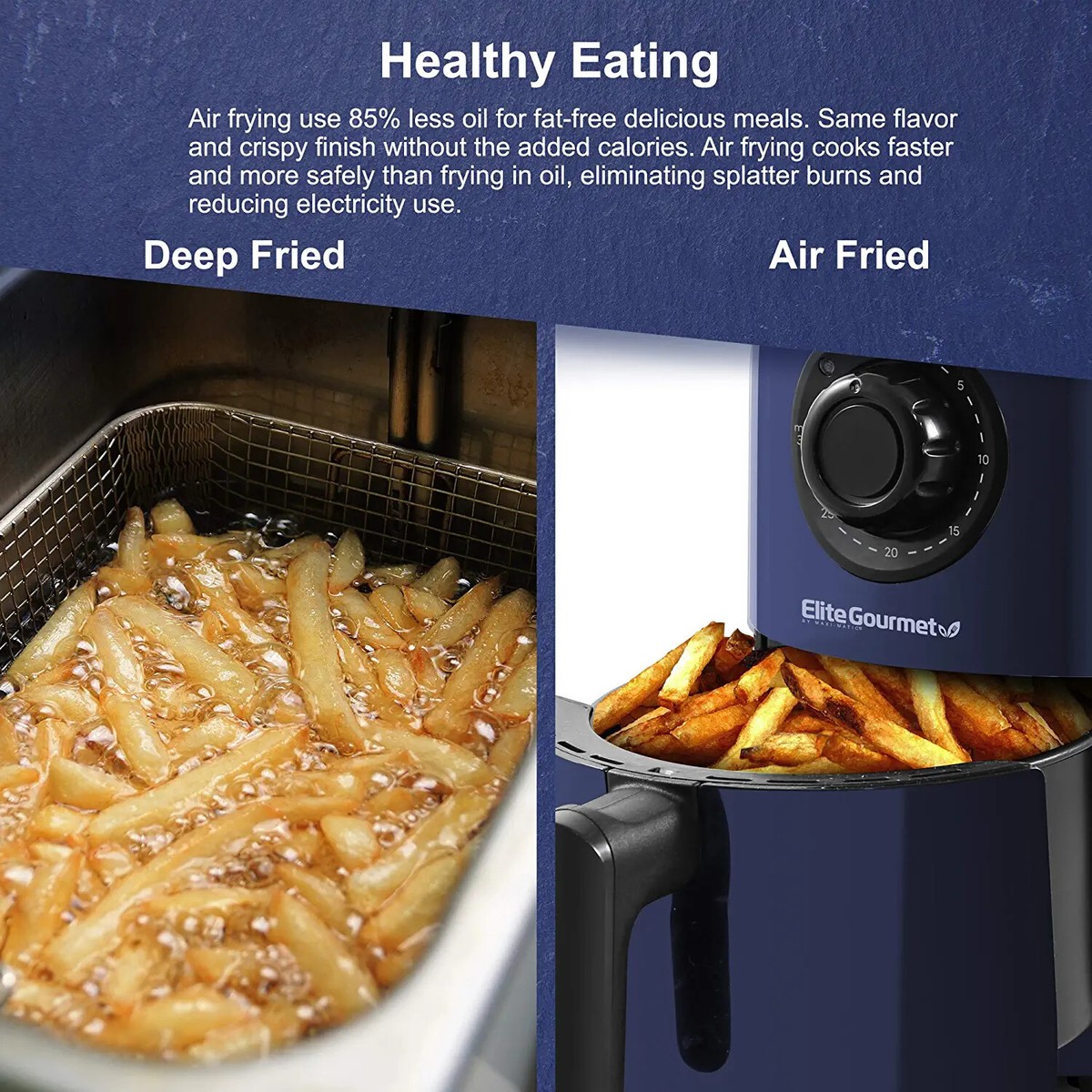 Elite Gourmet EAF1121 Personal 1.1 Qt. Compact Space Hot Air Fryer  display picture 1