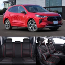 For Ford Escape 2001-2024 Front & Rear Car 5Pcs Seat Covers Full Set PU Cushion