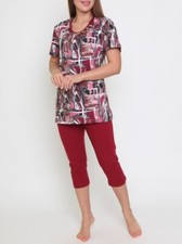 T-shirt  crop pants leggings European Women's 100 cotton 2-piece outfits set