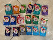  BRAND NEW Assortment Vintage McDonalds Happy Meal TY Beanie Babies Set of 18