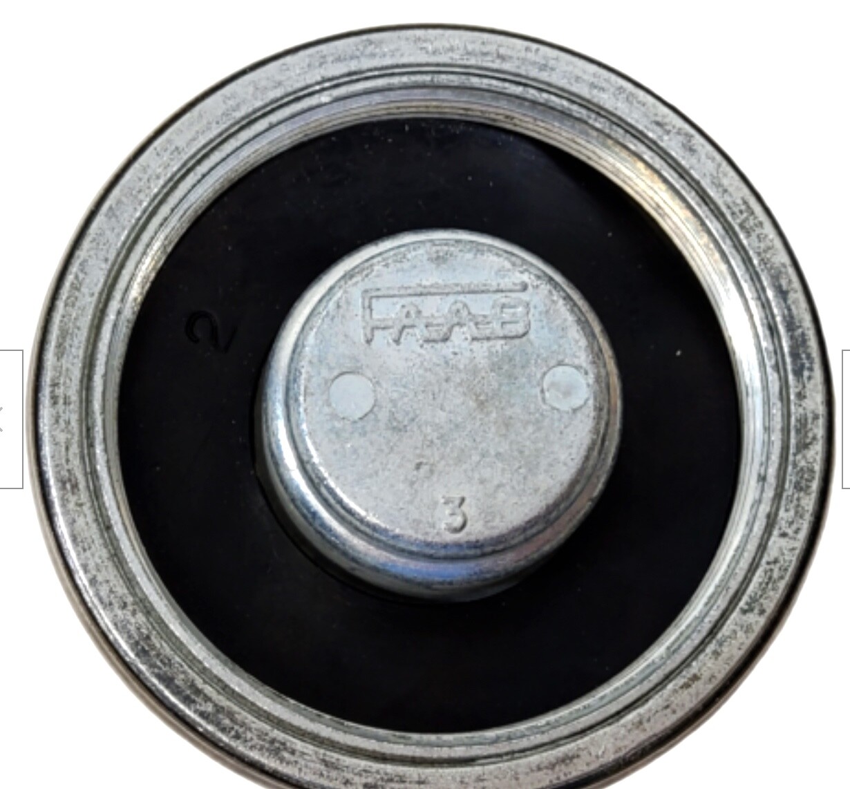 Locking Chrome Gas Cap - NOS, W/ Faab Bologna Keys For Ferrari, Maserati & FIAT