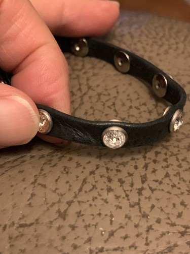 bracciale bracciali pelle nappa cuoio borchie Cristalli perle Multigiro - Foto 13 di 24