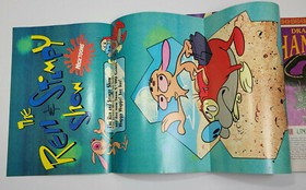 NINTENDO POWER VOLUME 44 MICKEY + REN & STIMPY SHOW POSTER CARDS SNES NES