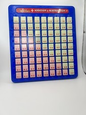 Educational Keyboard Addition Subtraction Press and See Magic Math BLUE Vintage